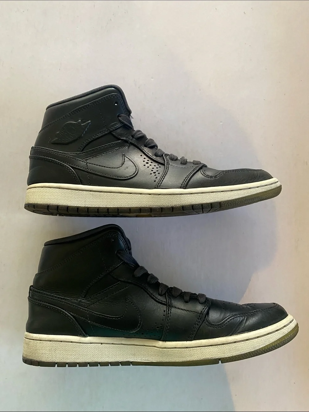 Nike Air Jordan 1 Mid Nouveau Black Ice 2014 Men’s 9.5 629151-003